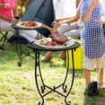 thumbnail image 4 of Outdoor Side Table Versatile 8 Inch Round Metal End Table for Patio Yard Garden, 4 of 8