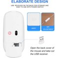 thumbnail image 4 of Ratón inalámbrico de oficina ultrafino de 2,4 G, ratón de carga silencioso, ratón doméstico para portátil con receptor USB, compatible con portátil, ordenador portátil, ordenador (dorado), 4 of 5