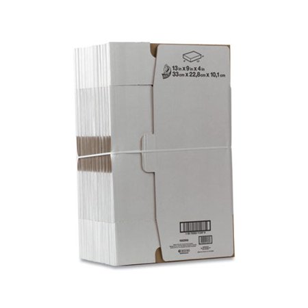 Duck Self-Locking Mailing Box 13 in. x 9 in. x 4 in. White 25-Count