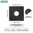 thumbnail image 3 of 2-Pack Wall Split Flange, for 1 Inch/25mm OD Pipe ABS Escutcheon Plate Square Plumbing Cover Plates [Black], 3 of 6