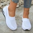 thumbnail image 5 of YOUYEDIAN Orthopedic Dress Shoes for Women Arch Support Tennis Shoes Wide Slip on Non Slip Walking Shoes Knitted Mesh Stretch Comfort 2026 Orthopedic Shoes (White), 5 of 6