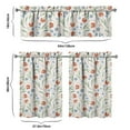 thumbnail image 6 of Kitchen Curtains and Valance Set 36 Inch Tier Pioneer Colorful Floral 3 Pieces Set Dining Room Small Curtain Drapes Cafe Curtains Valance for Home Decor Rod Pocket, 6 of 6
