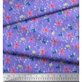 thumbnail image 2 of Soimoi Purple Poly Georgette Fabric Bubbles,Starfish & Tangfish Ocean Decor Fabric Printed Yard 42 Inch Wide, 2 of 3