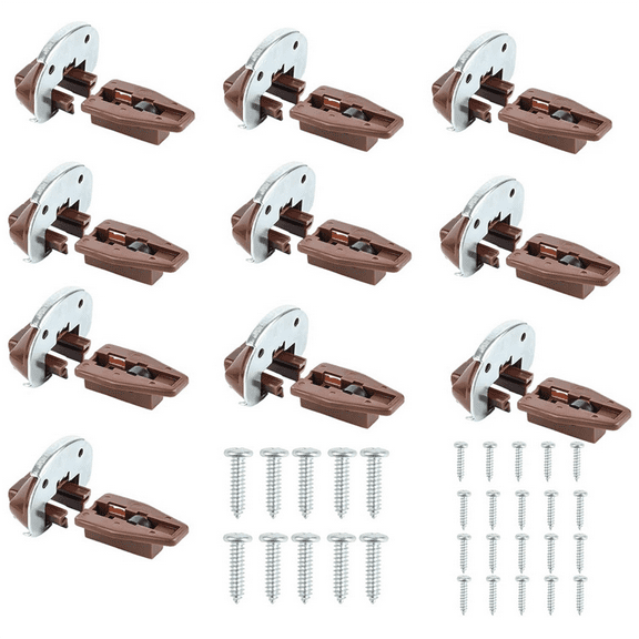 10Sets Replacement Drawer Track Slide Kit,Track Drawer Guides Furniture Parts for Dressers,Hutches a Brown Metal Plastic