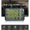 thumbnail image 6 of 6500K 4X6 Inch 5" Projector LED Headlight DRL H4 Hi/Lof Truck 45W Headlamp, 6 of 7