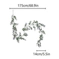 thumbnail image 3 of Simulation Wisteria Water Grass Home Decoration Wall Hanging Soft Furnishing Plants Rattan Decorative Flower Rattan, 3 of 6