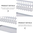 thumbnail image 3 of ABS material, three colors, double-layer drain rack, sponge storage rackgray, 3 of 5