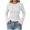 White, variant on TOUMENY Womens Thread Ribbed Tops Round Neck Flared Long Sleeve Solid Basic Casual T Shirt Fall Winter Spring Slim Fit Lightweight Top White XXL