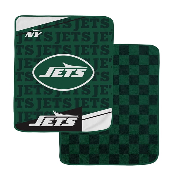 Pegasus New York Jets 60" x 70" Diagonal Ghost Checkered Double-Sided Blanket