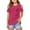 Hot Pink, variant on Summer Shirts for Girls Size 3-12 Black Short Sleeve Cold Shoulder Trendy Blouse Solid Color Pullovers 9-10 Years