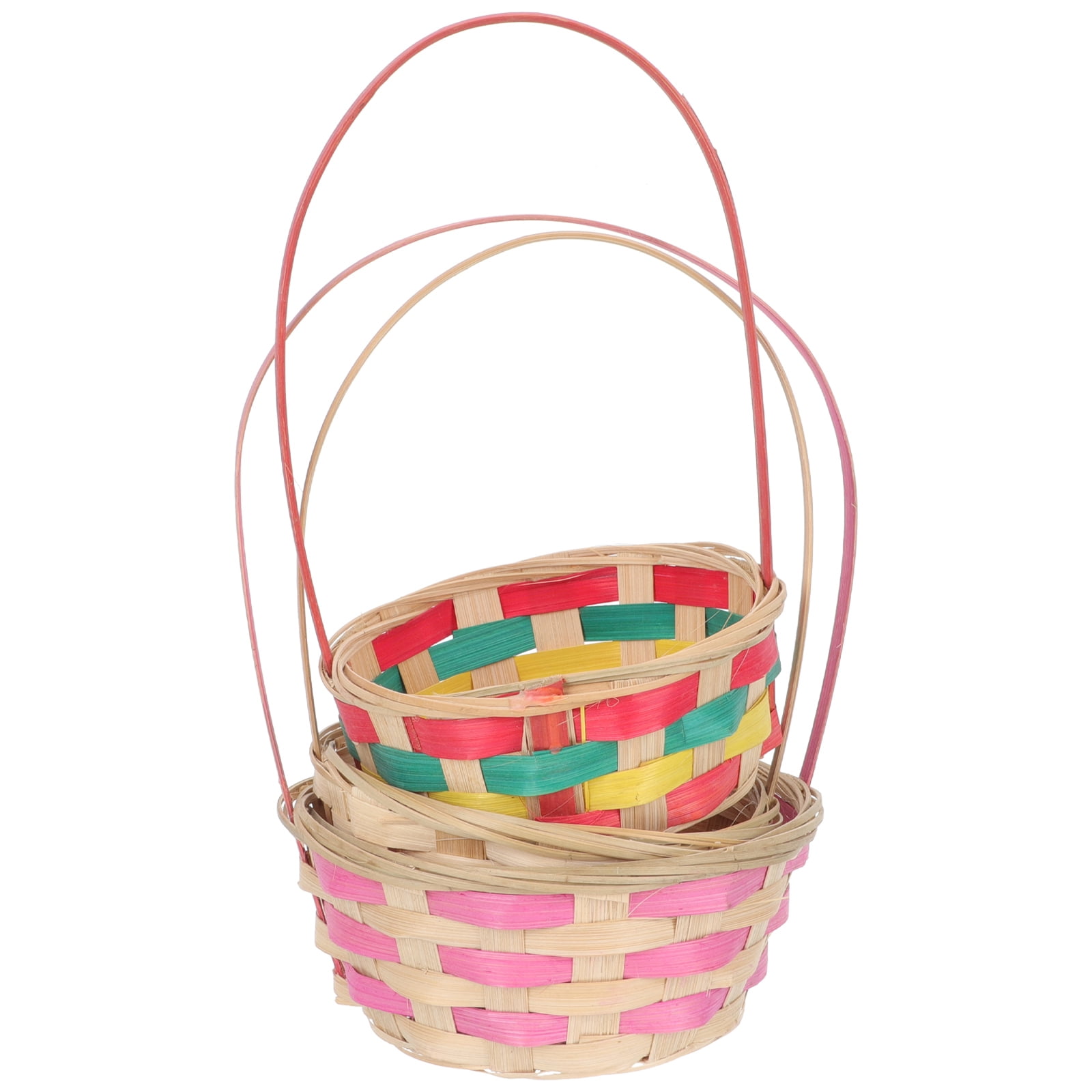 Raindrops 6 pcs  Handheld Bamboo Basket Easter Egg Storage  Basket Sundries Storage Container