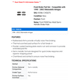 thumbnail image 2 of Front Brake Pad Set - Compatible with 1998 - 2002 Oldsmobile Intrigue 1999 2000 2001, 2 of 2