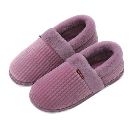 

Tangnade Women Shoes Womens Slippers For Womens Men Warm Shoes Soft Plush House Slippers Flip Flop Purple 40-41