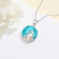 thumbnail image 3 of Natural Turquoise Cat Necklace for Women 925 Sterling Silver 1.2mm Cable Chain and Pendant Genuine Turquoise Jewelry Gifts, 3 of 6