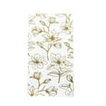 thumbnail image 3 of Balsa Circle 50 White and Gold Plain Soft 2 Ply Rectangular Table Paper Napkins with Magnolia Flowers Print Party Events Decorations, 3 of 8