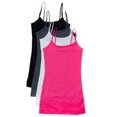 thumbnail image 1 of 4 Pack Active Basic Women's Basic Tank Tops (Small, Blk/White/Pink/H.Charcoal), 1 of 3