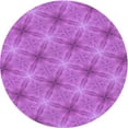 thumbnail image 1 of Ahgly Company Machine Washable Indoor Round Transitional Bright Neon Pink Purple Area Rugs, 3' Round, 1 of 7