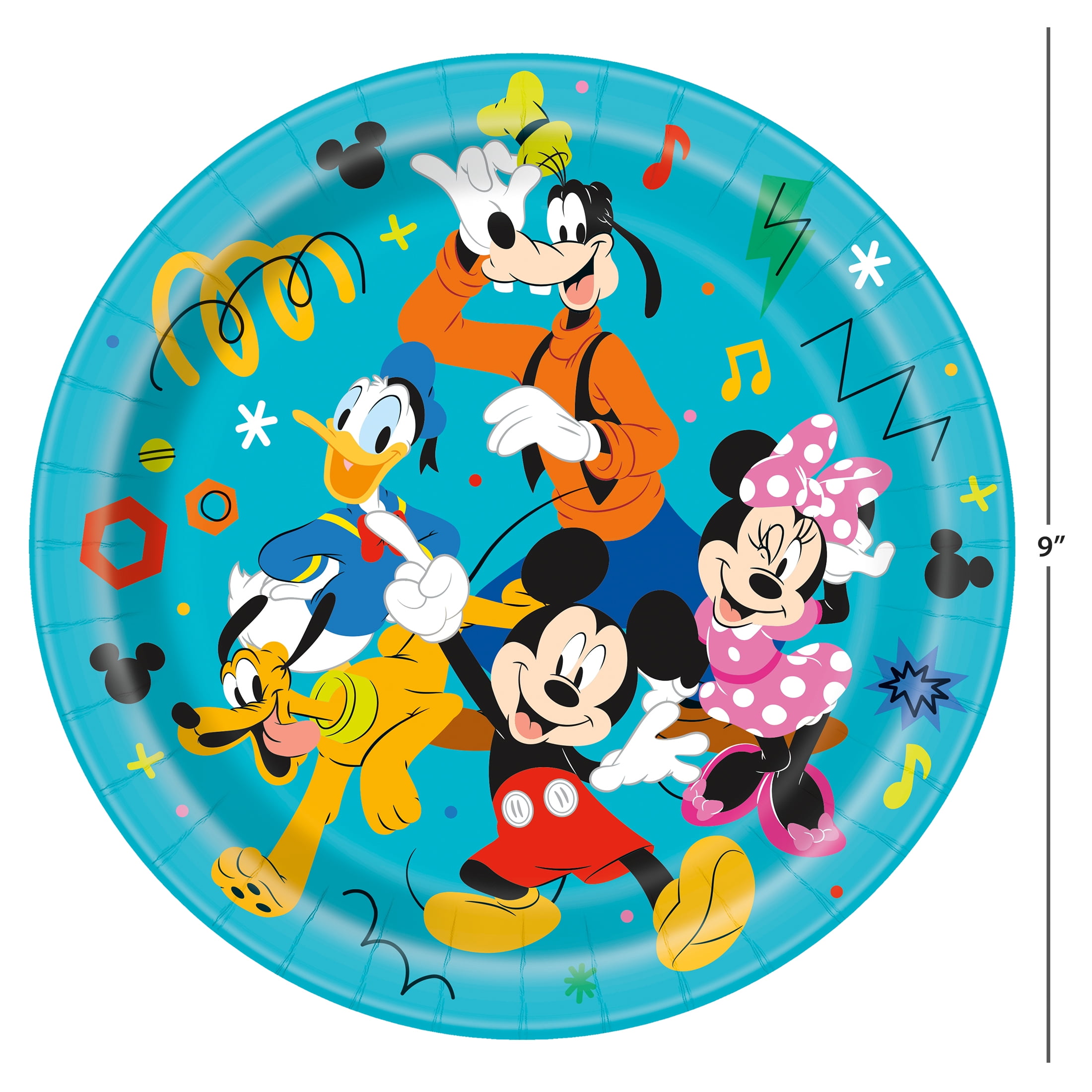 Disney Mickey & Friends Clubhouse Round 9” Dinner Plates, 8ct