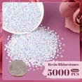 thumbnail image 2 of 5000PCS 2mm Resin Jelly Rhinestones in Bulk (White AB), Bedazzling Flatback Crystals Rhinestones for Crafting DIY Nail Decoration, Gems Diomand Charms for Tumbler Shoes Clothing Fabric, 2 of 7