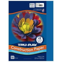 Tru-Ray Sulphite Construction Paper, 9 x 12 Inches, Blue, 50 Sheets