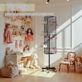 thumbnail image 4 of Ztysn 360 Triangular Rotating Display Rack,16“ x 63.3” Grid Wire Panel with 30 Hooks,Heavy Duty Movable Event Retail Display Stand Organization,Metal/Black, 4 of 8