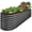 Charcoal, variant on Best Choice Products 8x2x2ft Metal Raised Garden Bed, Oval Outdoor Planter Box w/ 4 Support Bars - Charcoal