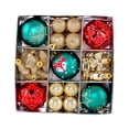 thumbnail image 4 of Juego de 35 adornos navideños en forma de bola, adornos colgantes decorativos para fiestas. Rojo verde y dorado, 4 of 9