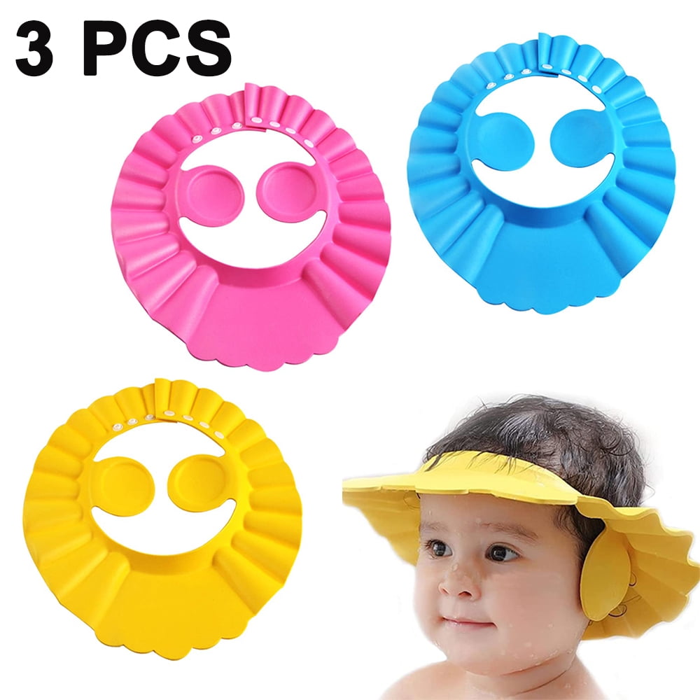 Safe Shampoo Shower Bathing Bath Protect Adjust Soft Cap Hat For Baby 0-6 years 