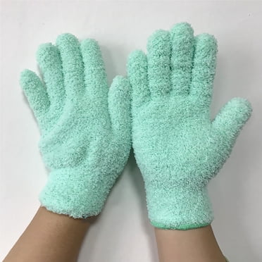 Lunxisen 1 Pcs Home Dust Removal Gloves, Non Woven Gloves, Dry And Wet Dual Purpose Cloth, Household Dishwashing And Dust Removal Cloth,Microfiber Fish Scale Cleaning Duster Glove.