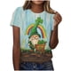 thumbnail image 2 of Xuyuer Saint Patrick's Day Shirts Women Funny Shamrock Graphic Print Irish T Shirt Spring Casual Short Sleeve Crew Neck Tee Tops Cute Shamrock Graphic Tee Irish Lucky St Pattys Day Shirt, 2 of 6