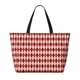 thumbnail image 2 of Fotbe Red and Brown Squares Bolsa de Viaje para Playa - Resistente al Agua, Bolsa Tote de Gran Capacidad y Ligera con 7 Bolsillos para Mujeres y Hombres, 2 of 7