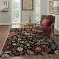 thumbnail image 3 of GENIMO 5'x7' Floral Area Rug for Living Room, Machine Washable Non Slip Low Pile Rug for Bedroom Dining Room, Rich Autumnal, 3 of 7