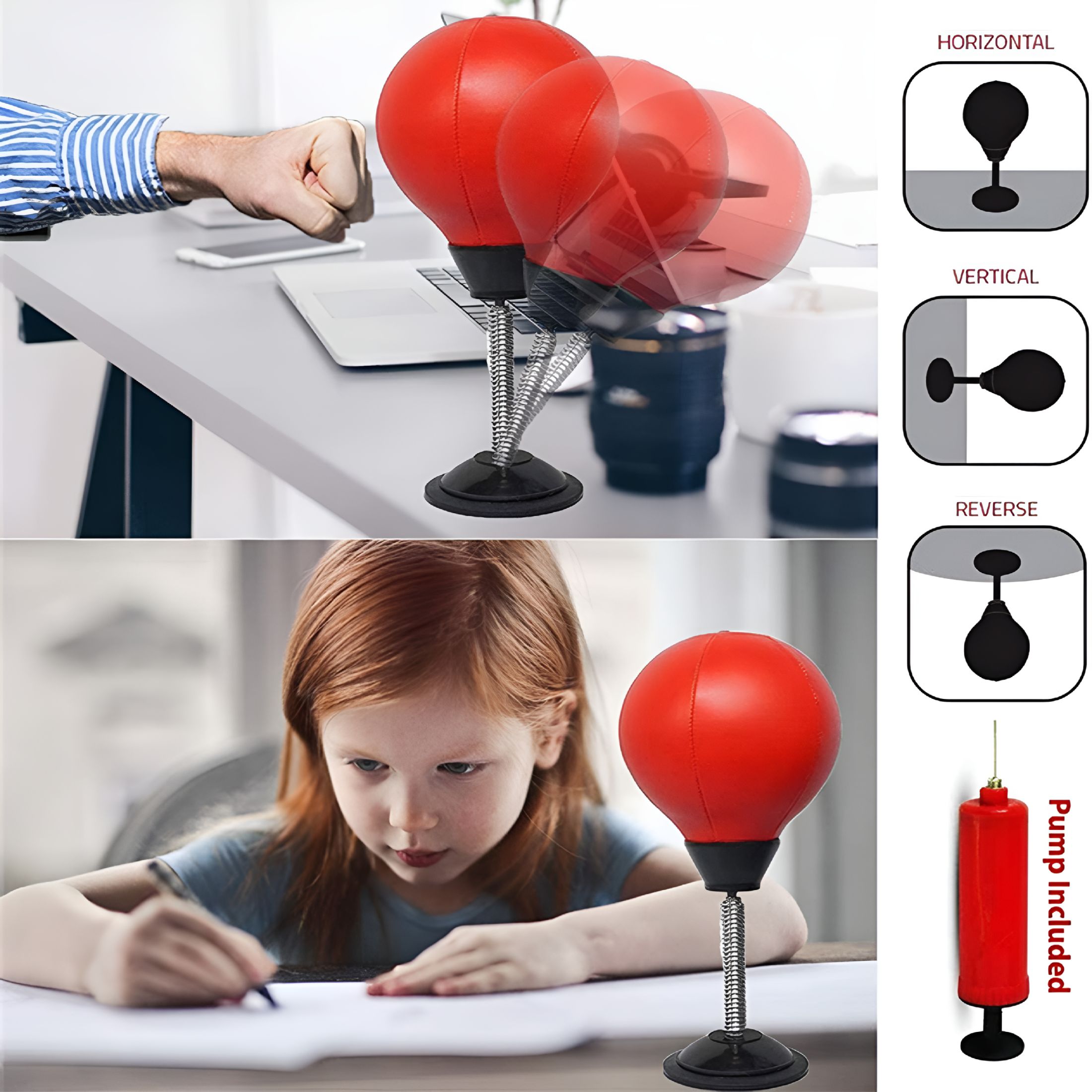 BESTSKY 2026 New Heavy Duty Desktop Punching Speed Bags, Black for Boxing, Mma, Fitness, Gym, Home Workout