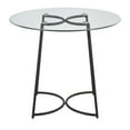 thumbnail image 4 of LumiSource Black Steel, Clear Glass Cece Dinette Table, 4 of 7