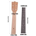 thumbnail image 3 of Ukulele Neck Okoume Wood Rosewood Fingerboard Musical Instrument Accessories(23po ), 3 of 4