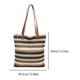 thumbnail image 2 of Bolso Playa Paja Tejido A Rayas Bohemio para Mujer, 2 of 9