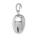 thumbnail image 2 of Sterling Silver Rhodium-plated Polished Bell inside Puffed Heart Pendant QC9455, 2 of 5