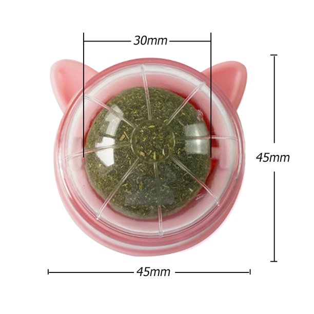 Bola de hierba gatera giratoria para gatos naturales, bolas para lamer, aperitivos de hierba gatera molares (rosa) Likrtyny Para estrenar