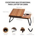 thumbnail image 4 of JDF3CISH Mesa para Cama Plegable 2 en 1 con Superficie Inclinable y Bandeja Plana, Escritorio Plegable y Port&aacute;til con 4 &Aacute;ngulos Ajustables para Leer, Trabajar, Comer o Usar en So, 4 of 7