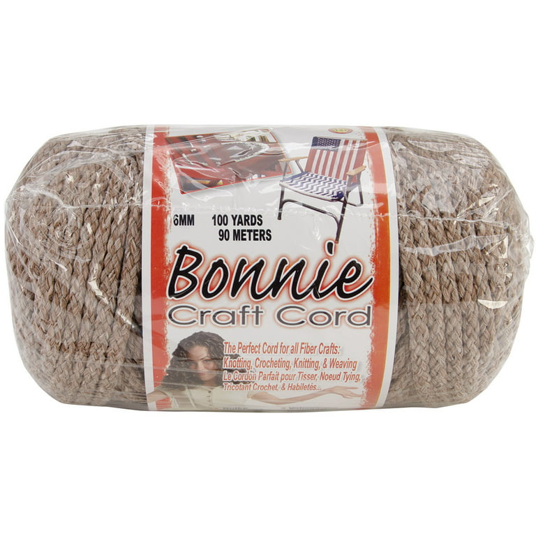 2mm Bonnie Crafting Cord - for Macramé, Knitting, and Weaving Crafts - 100  Yard Spools (Black)