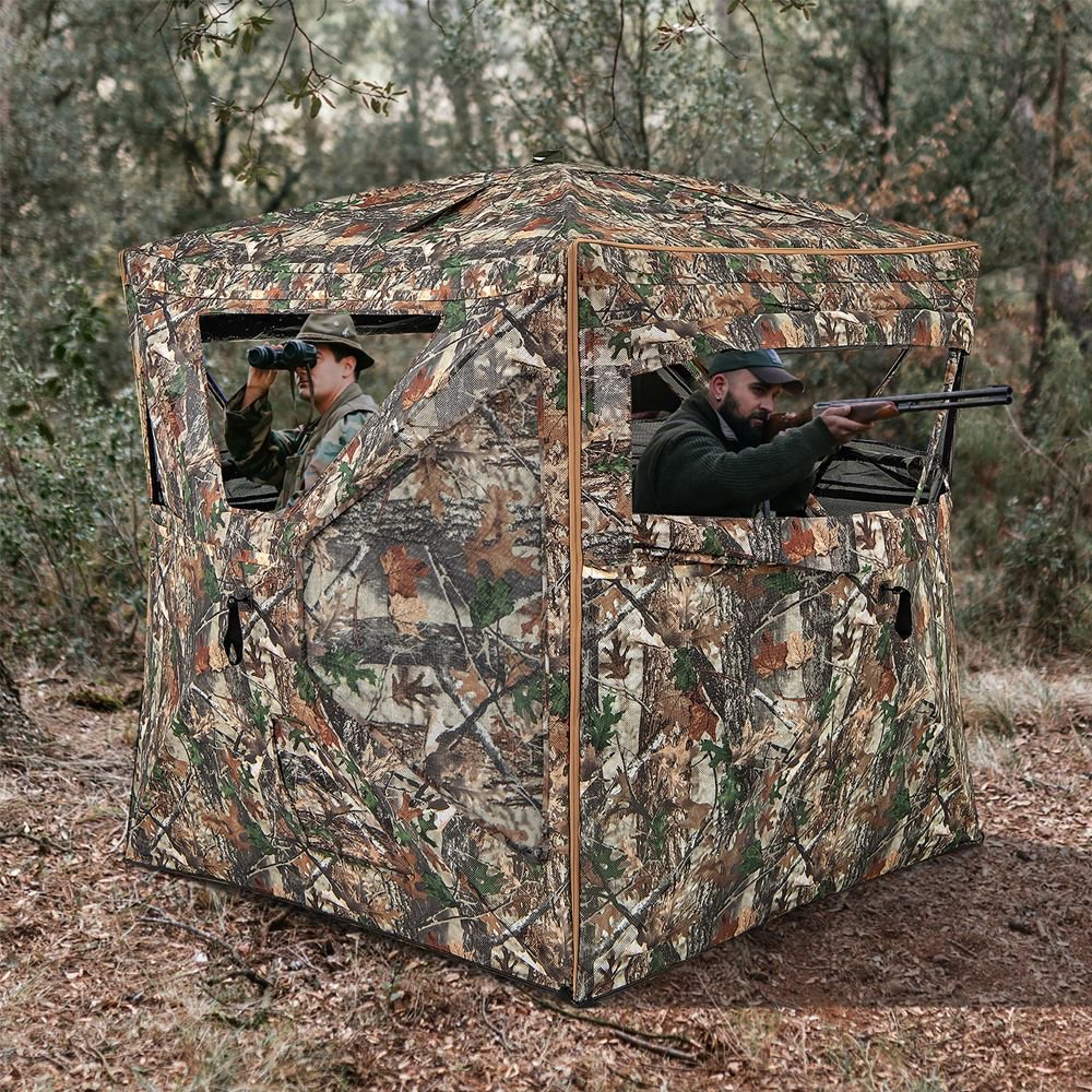 Grace Paws 5-IN-1 Detachable Hunting Blind for 2-3 People with Skylight
