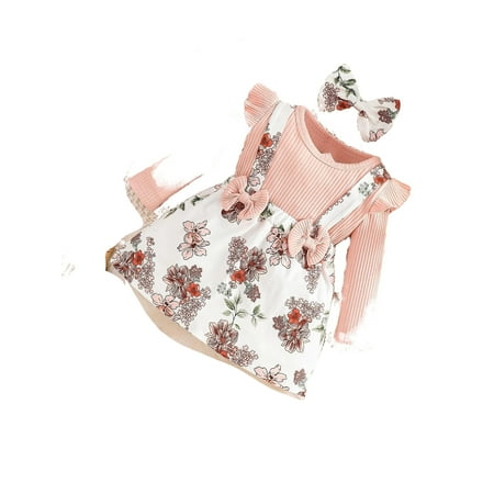 

Cute Floral Print Round Neck A Line Long Sleeve Multicolor Baby Dresses (Baby s)