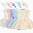 thumbnail image 4 of New Born Clothes Baby Girl Baby Girl Dress Heart Puff Sleeve Tulle Romper Dresses Newborn Outfit, 4 of 4