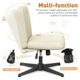 YaFiti Ergonomic Beige Office Chair, CrissCross Sit, Lean Back Comfort