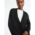 thumbnail image 3 of Scoop Women's and Women's Plus Button Front Maxi Cardigan Sweater, Midweight, Sizes, XS-4X, 3 of 4