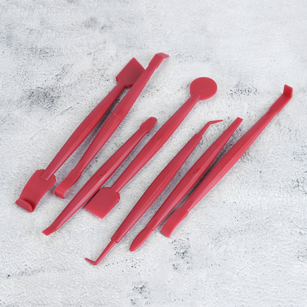 Lot 7 Outils De Fermeture De Bord Pour Film Auto - Grattoir Non-Rayant, Pour Pose Vinyle, Habillage, Autocollants - Matière PP Rouge - 10