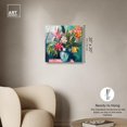 thumbnail image 5 of Vase of Tropical Flowers High-Gloss Frameless Acrylic Glass Wall Art Floral by Art Remedy, Ready to Hang, 20 x 20, 5 of 7