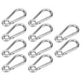 thumbnail image 2 of Ecomeon Stainless Steel Snap Hook,10Pcs Snap Hook Stainless Steel Safety Rope Spring Carabiner Hanging Buckle Accessories,Spring Carabiner, 2 of 8