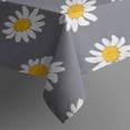 thumbnail image 4 of Gray White Flower Pattern Rectangle Tablecloth 60"x120",Waterproof Polyester Rectangle Table Cloth, Wipeable Spillproof Polyester Tablecloth for Dining, Camping, Indoor and Outdoor, 4 of 6