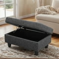 thumbnail image 2 of Upholstered Storage Ottoman, 2 of 8